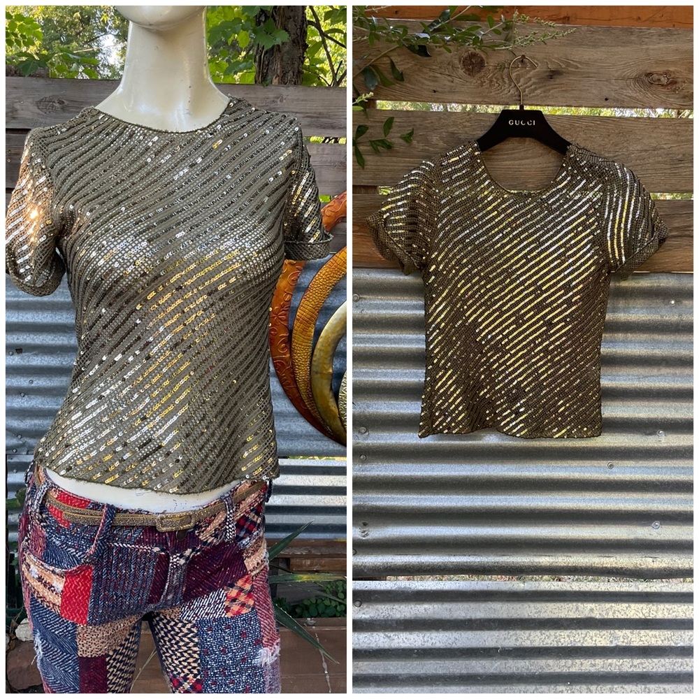 Gryphon sparkly Sequined top XS